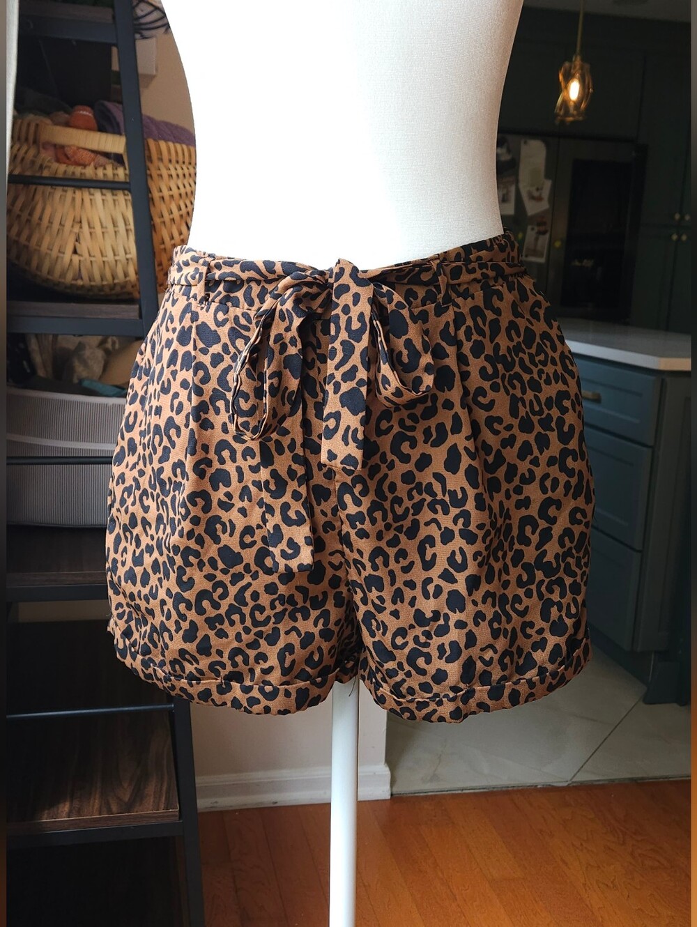 Sienna Sky Leopard Print Bubble Shorts